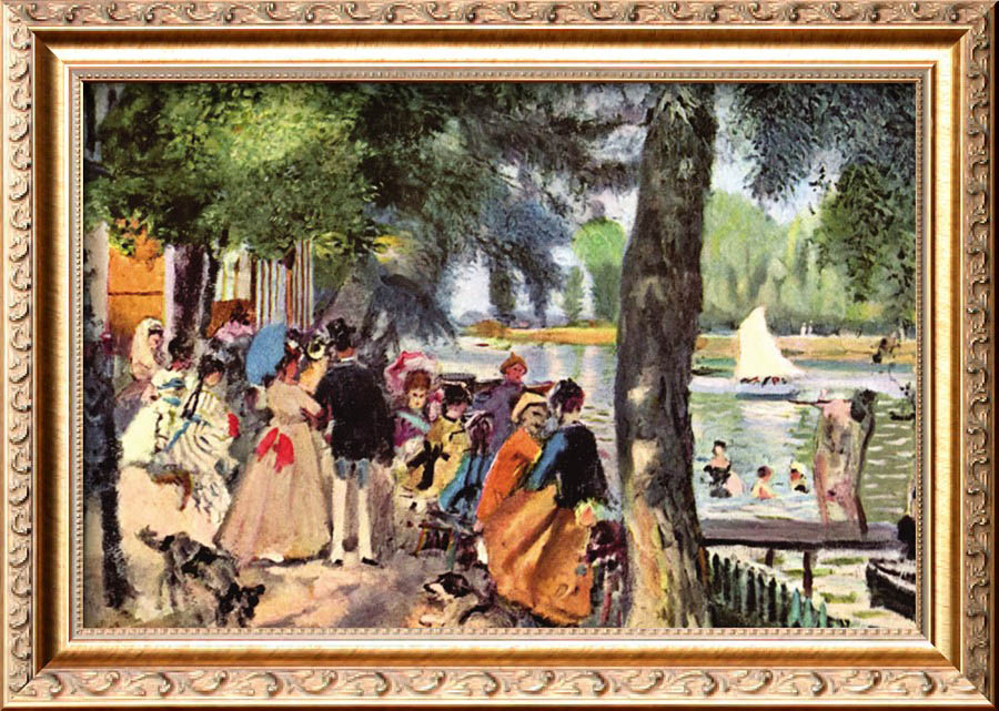 La Grenouillere - Pierre-Auguste Renoir painting on canvas